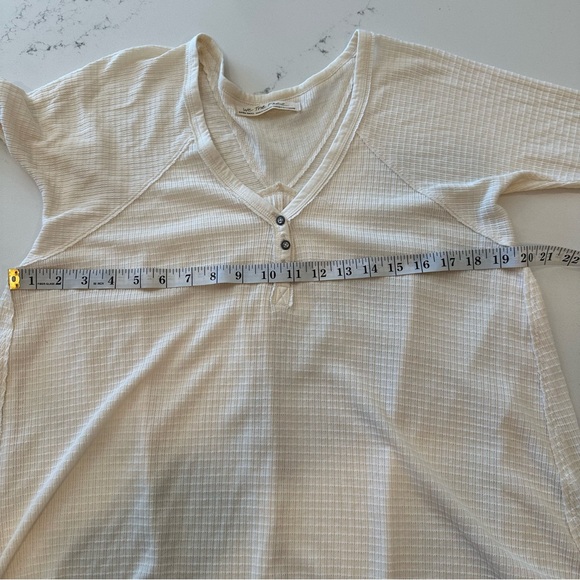 We The Free Free People Citrine Cream Long Sleeve Thermal Tunic Top - Picture 12 of 12